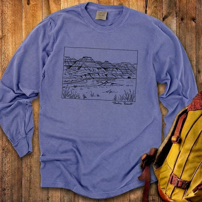 Theodore Roosevelt Line Drawing Cotton Long Sleeve