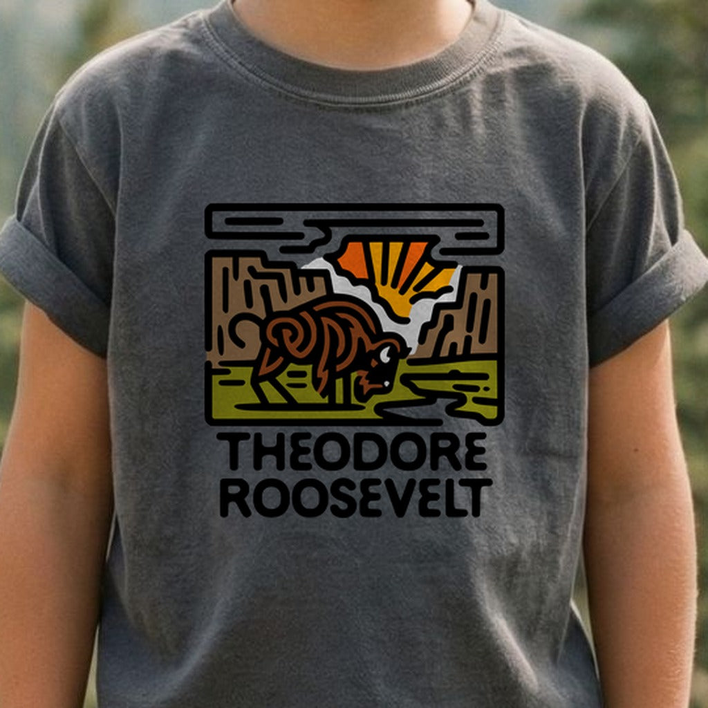 Theodore Roosevelt National Park Kids Cotton T-Shirt