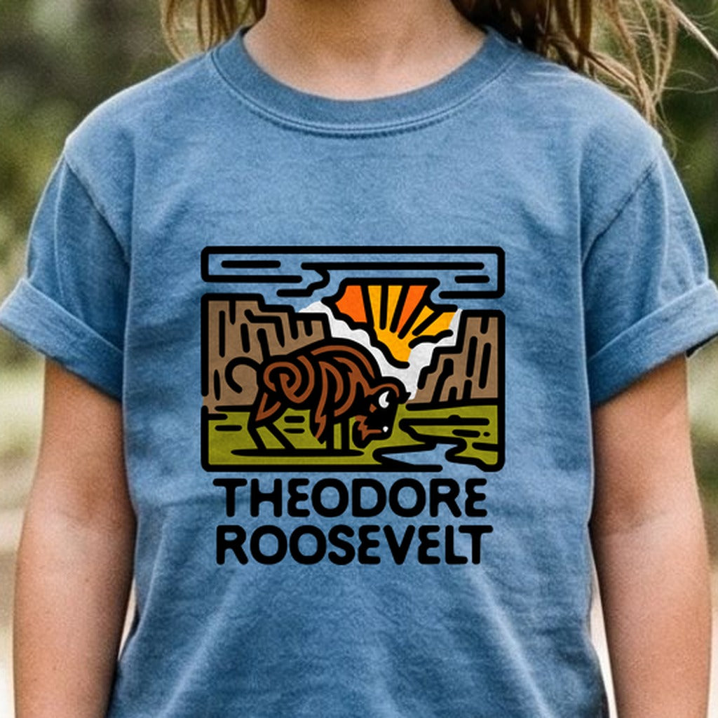 Theodore Roosevelt National Park Kids Cotton T-Shirt
