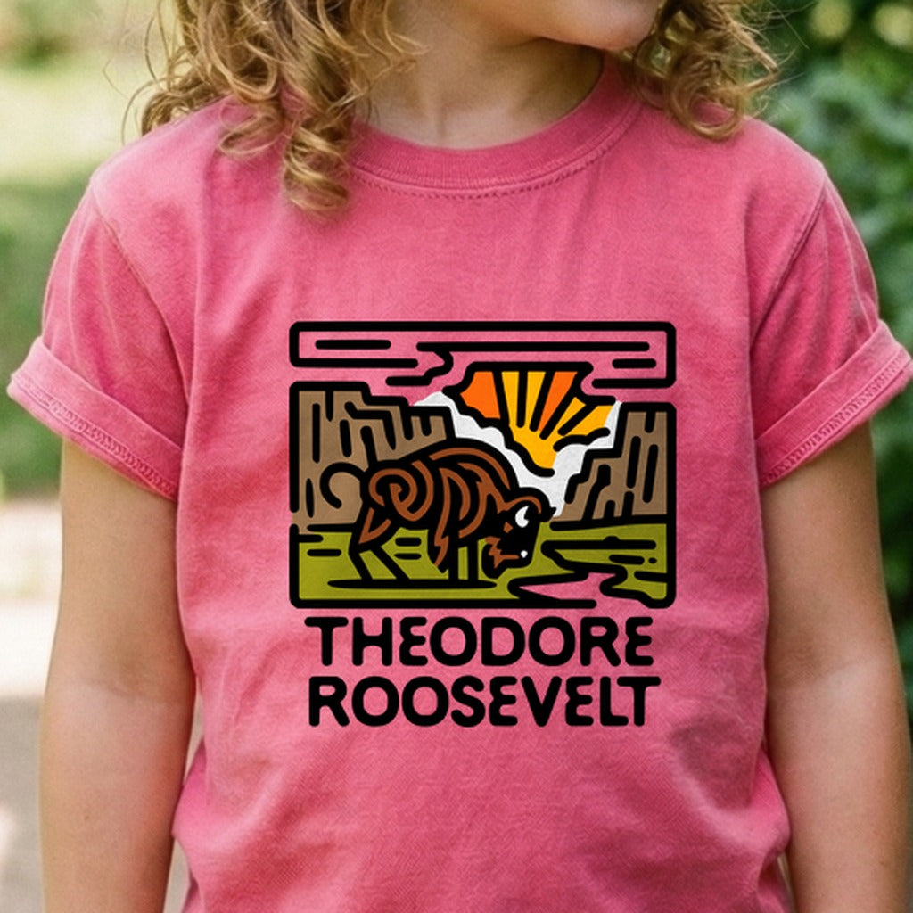 Theodore Roosevelt National Park Kids Cotton T-Shirt