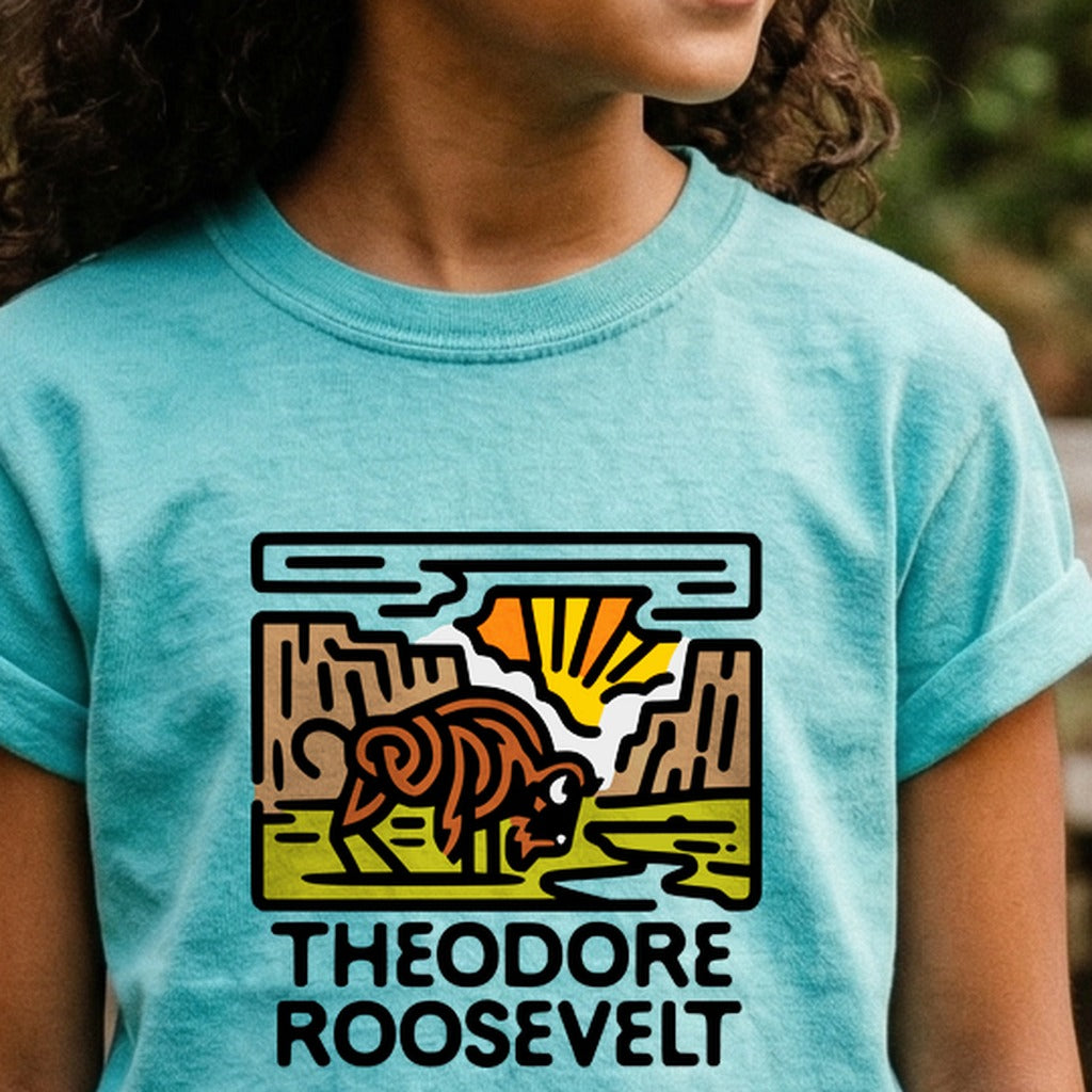Theodore Roosevelt National Park Kids Cotton T-Shirt