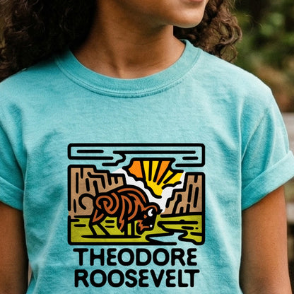 Theodore Roosevelt National Park Kids Cotton T-Shirt