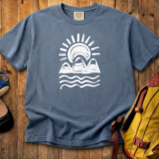Three Sisters Mountains Cotton T-Shirt