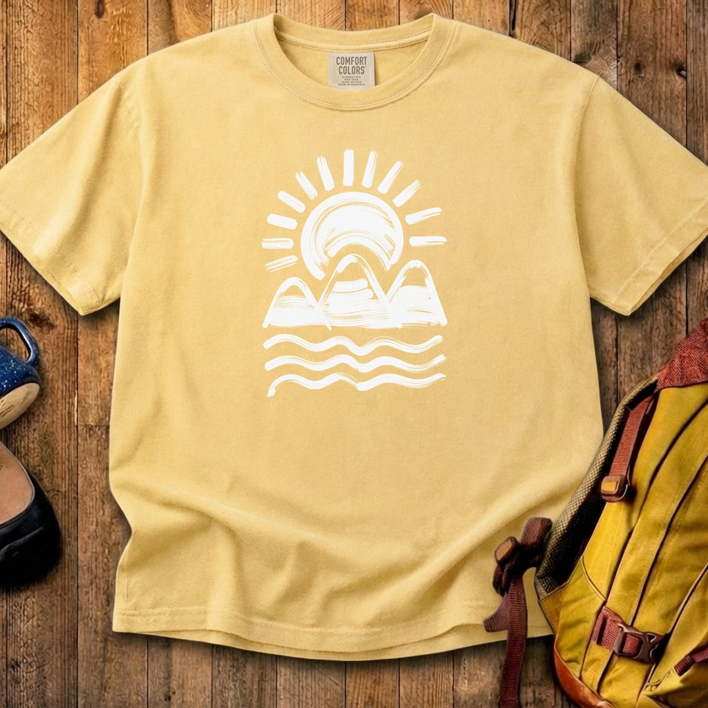 Three Sisters Mountains Cotton T-Shirt