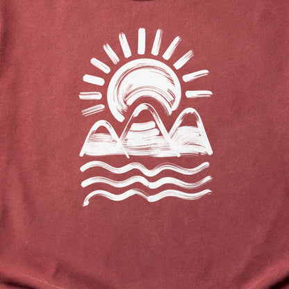 Three Sisters Mountains Cotton T-Shirt