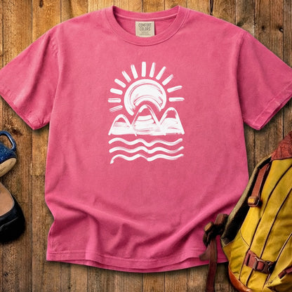 Three Sisters Mountains Cotton T-Shirt