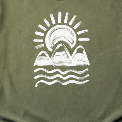 Three Sisters Mountains Cotton T-Shirt