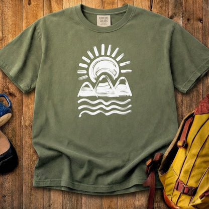 Three Sisters Mountains Cotton T-Shirt