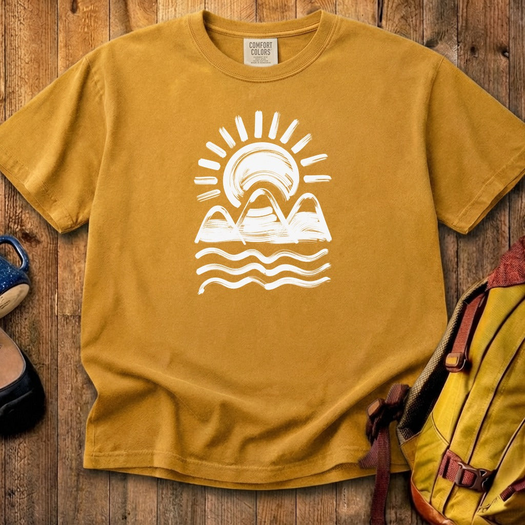 Three Sisters Mountains Cotton T-Shirt