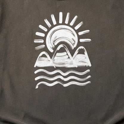 Three Sisters Mountains Cotton T-Shirt