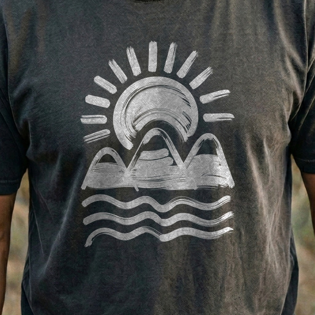 Three Sisters Mountains Cotton T-Shirt