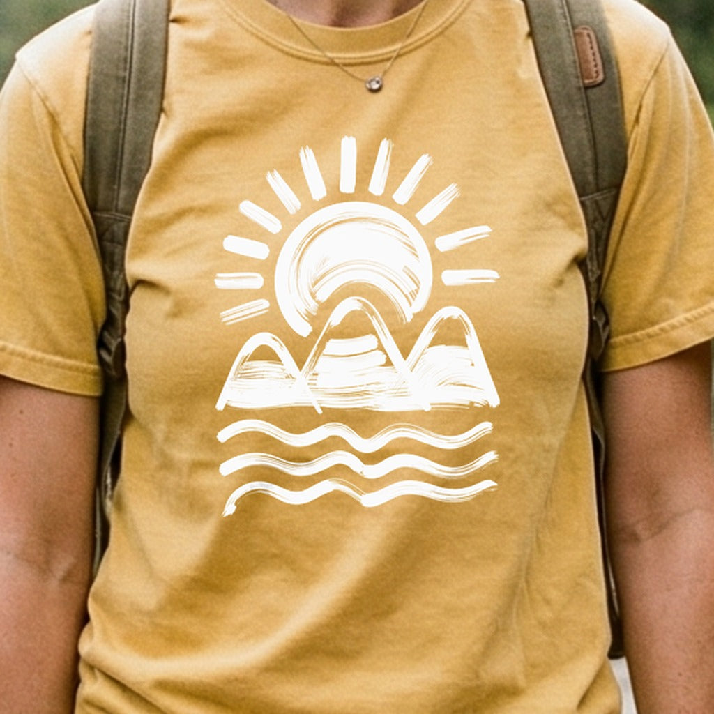 Three Sisters Mountains Cotton T-Shirt