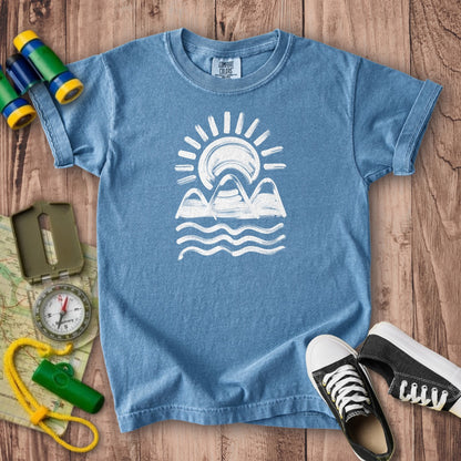 Three Sisters Mountains Kids Cotton T-Shirt