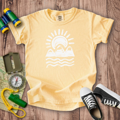 Three Sisters Mountains Kids Cotton T-Shirt