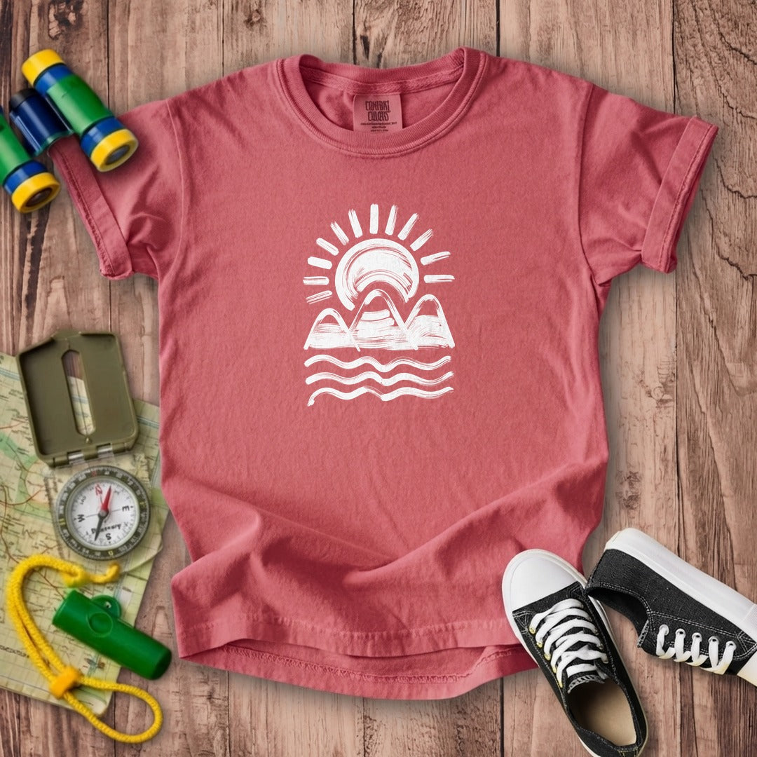 Three Sisters Mountains Kids Cotton T-Shirt