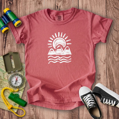 Three Sisters Mountains Kids Cotton T-Shirt