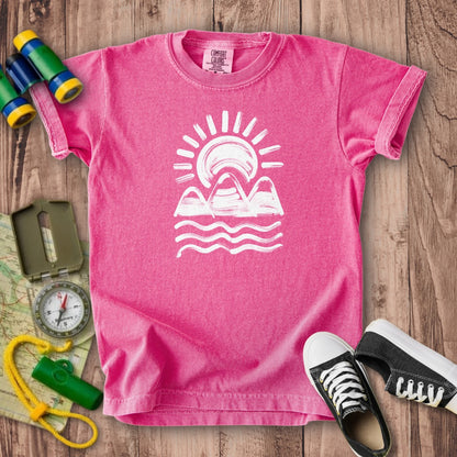 Three Sisters Mountains Kids Cotton T-Shirt