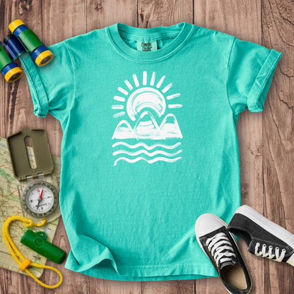 Three Sisters Mountains Kids Cotton T-Shirt