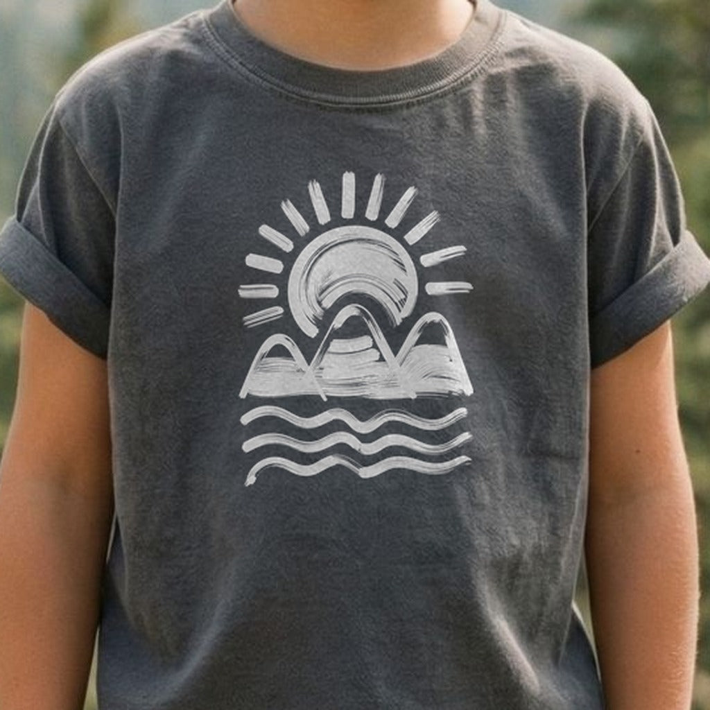 Three Sisters Mountains Kids Cotton T-Shirt