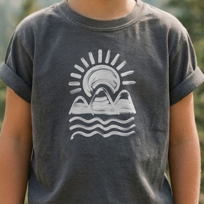 Three Sisters Mountains Kids Cotton T-Shirt