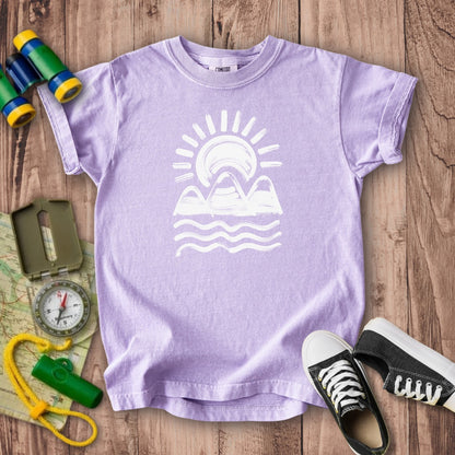 Three Sisters Mountains Kids Cotton T-Shirt