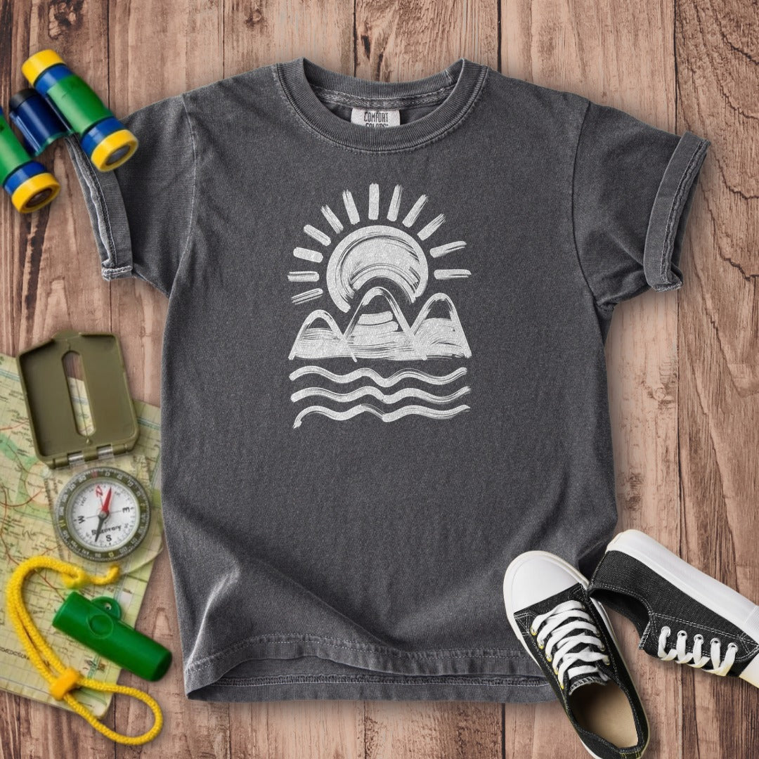 Three Sisters Mountains Kids Cotton T-Shirt