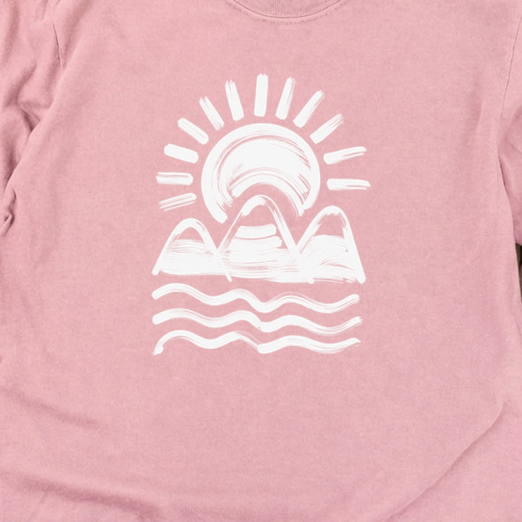 Three Sisters Mountains Cotton Long Sleeve