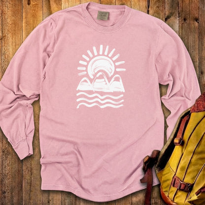 Three Sisters Mountains Cotton Long Sleeve