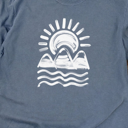 Three Sisters Mountains Cotton Long Sleeve