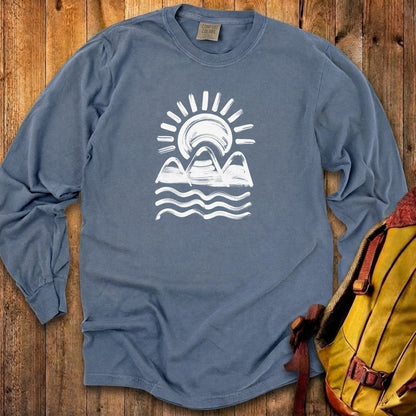 Three Sisters Mountains Cotton Long Sleeve