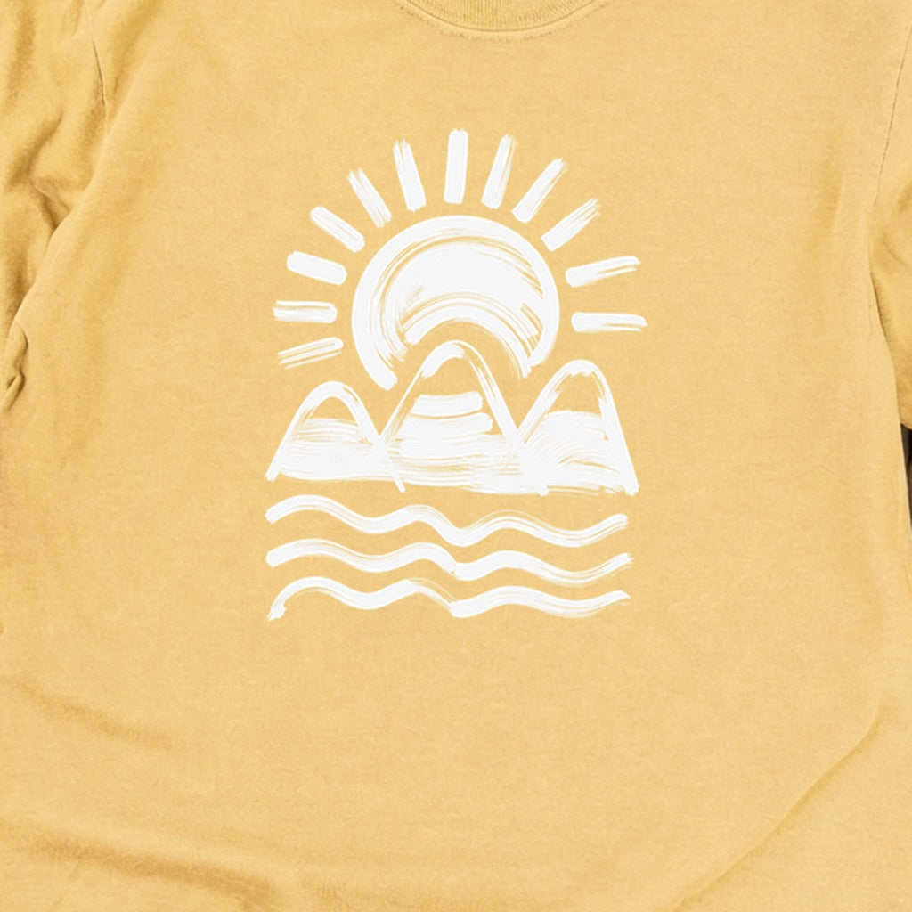 Three Sisters Mountains Cotton Long Sleeve