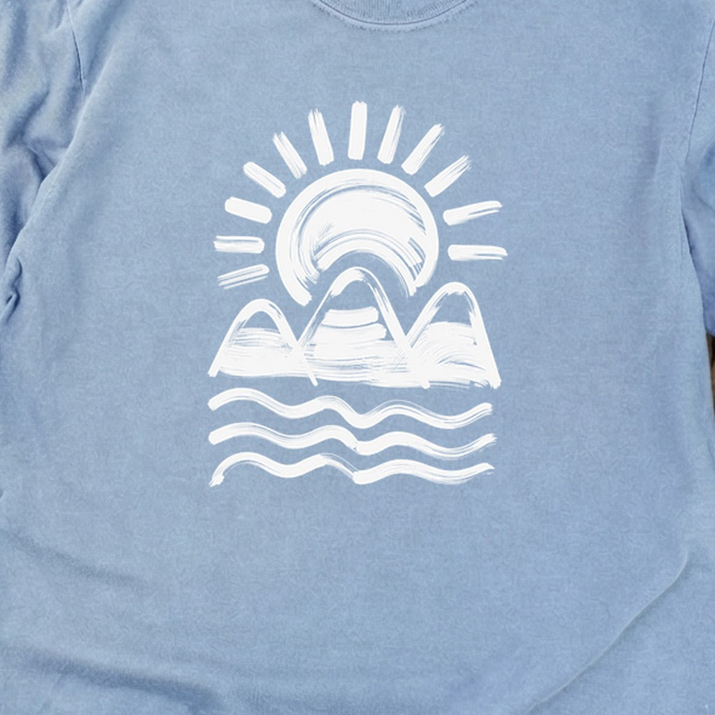 Three Sisters Mountains Cotton Long Sleeve