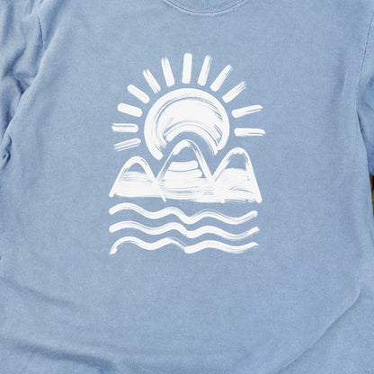 Three Sisters Mountains Cotton Long Sleeve