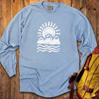 Three Sisters Mountains Cotton Long Sleeve