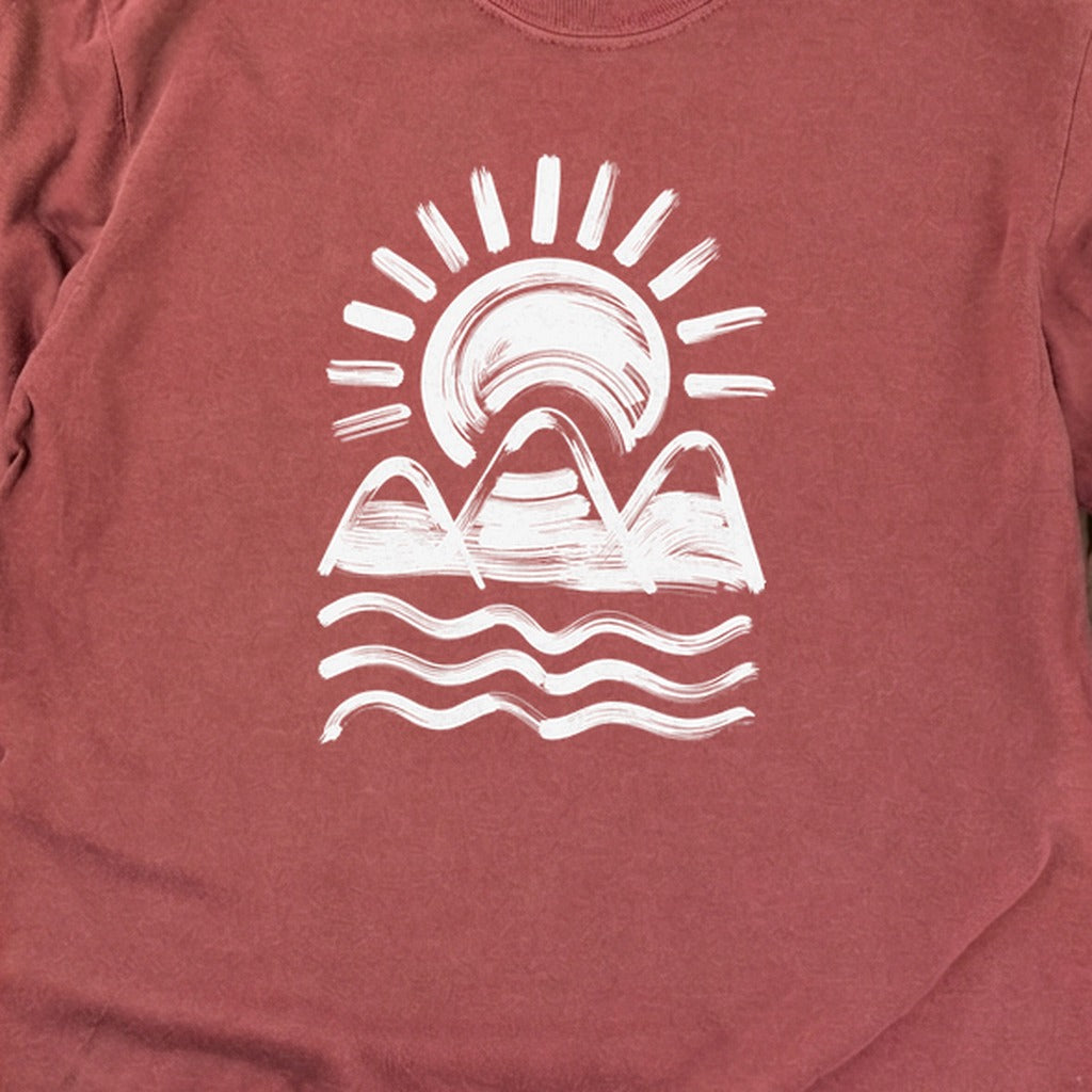 Three Sisters Mountains Cotton Long Sleeve