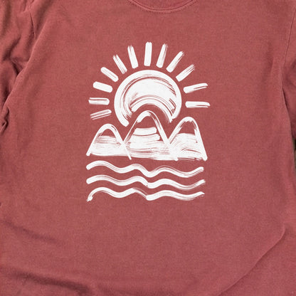 Three Sisters Mountains Cotton Long Sleeve