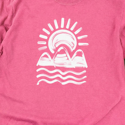 Three Sisters Mountains Cotton Long Sleeve
