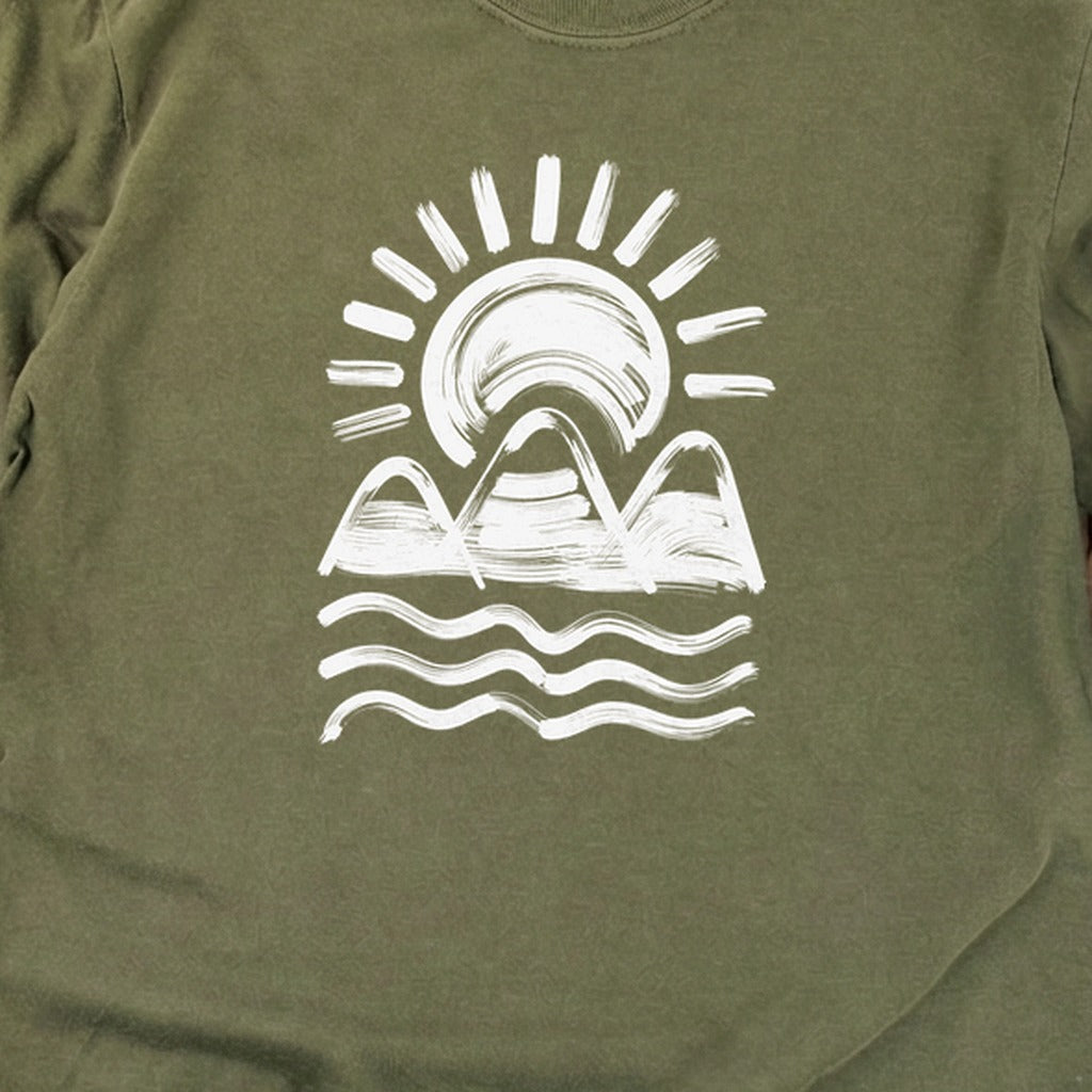 Three Sisters Mountains Cotton Long Sleeve