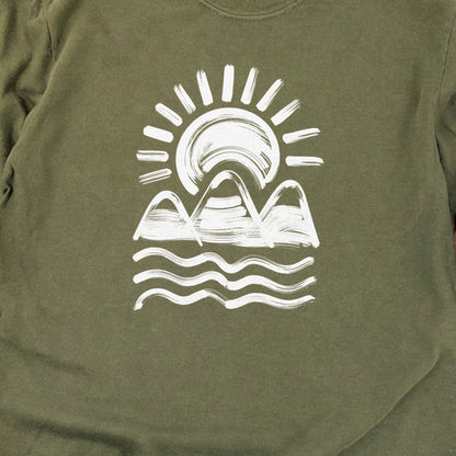 Three Sisters Mountains Cotton Long Sleeve