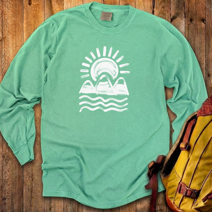 Three Sisters Mountains Cotton Long Sleeve