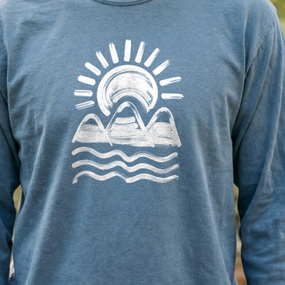 Three Sisters Mountains Cotton Long Sleeve