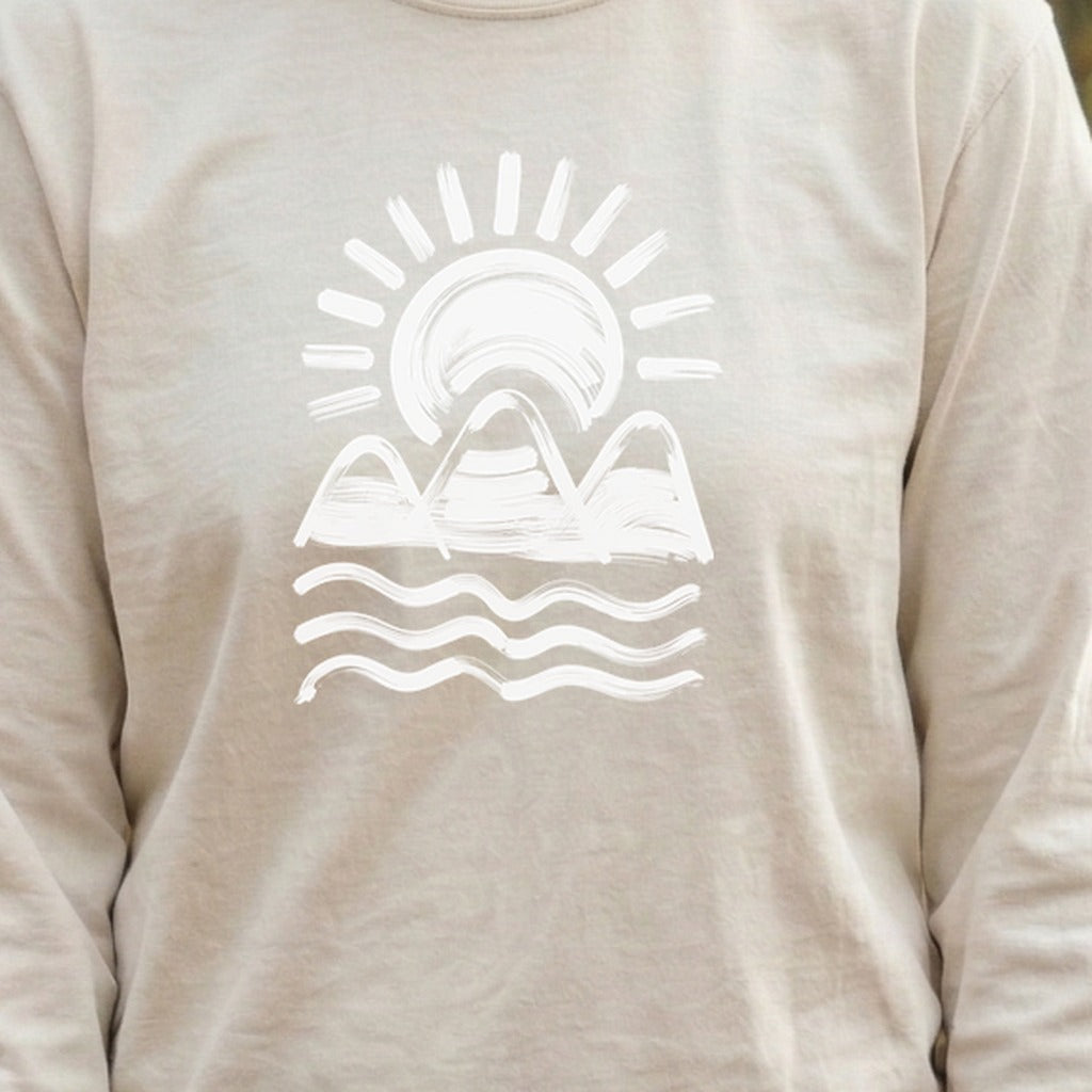 Three Sisters Mountains Cotton Long Sleeve