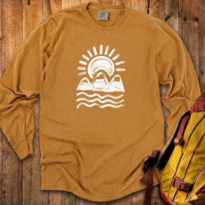 Three Sisters Mountains Cotton Long Sleeve