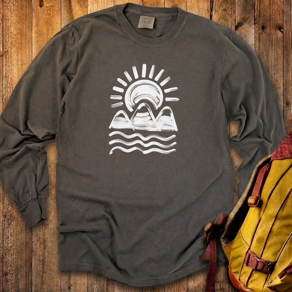 Three Sisters Mountains Cotton Long Sleeve