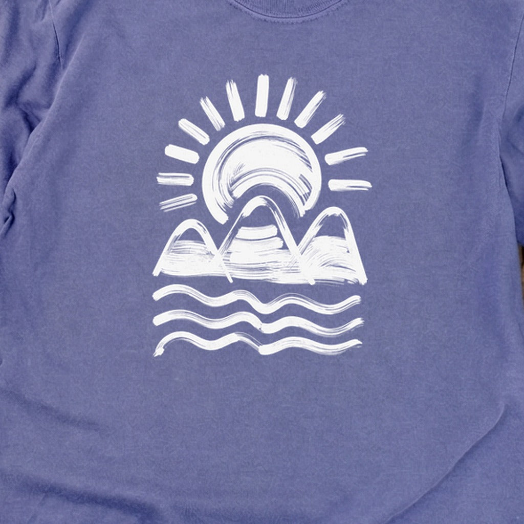 Three Sisters Mountains Cotton Long Sleeve