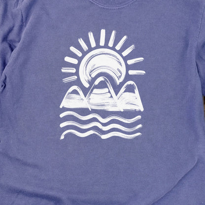 Three Sisters Mountains Cotton Long Sleeve