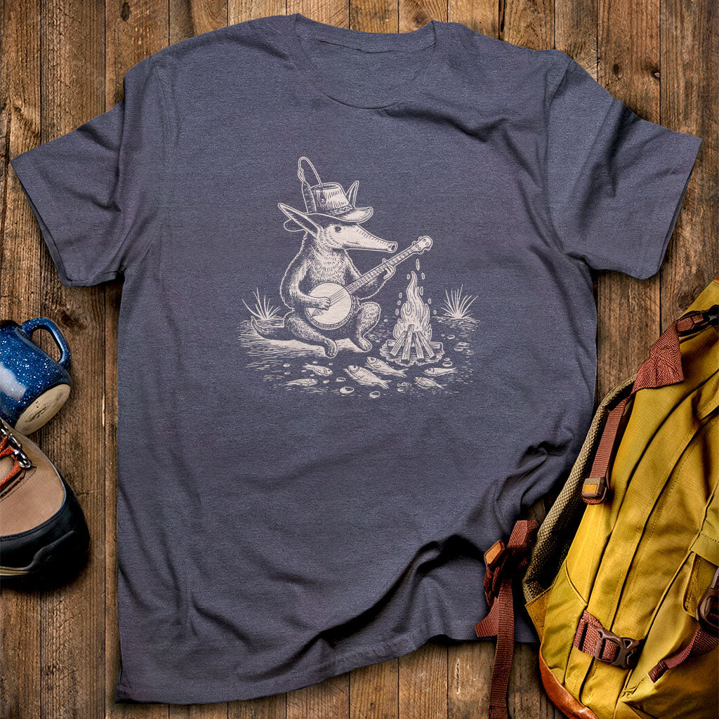 The Bardvark Aardvark T-Shirt Heather Navy Adventure and Outdoors Themed T-Shirt