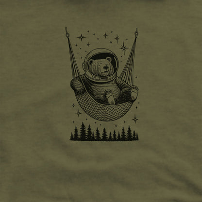 The Napstronaut Bear Hoodie Adventure and Outdoors Themed Hoodie