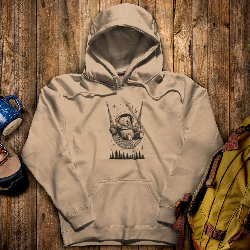 The Napstronaut Bear Hoodie Sand Adventure and Outdoors Themed Hoodie