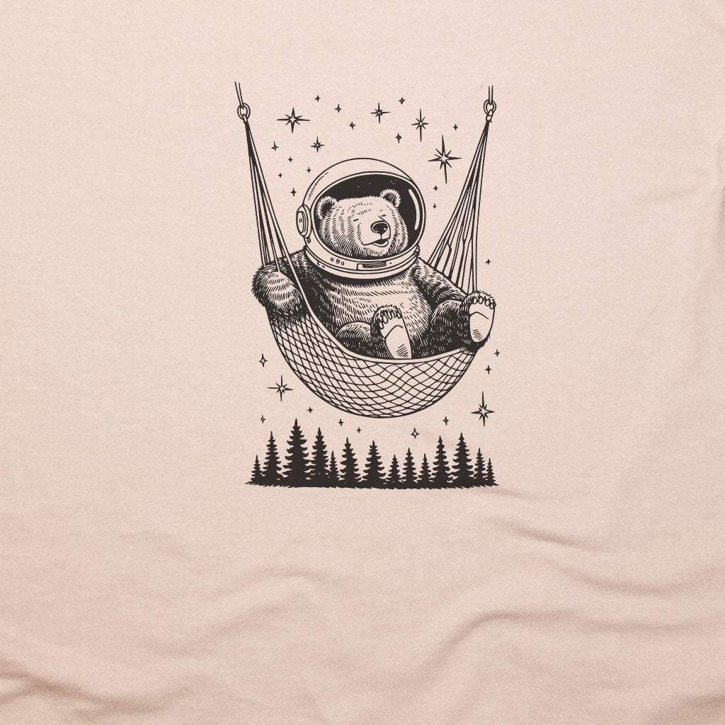 The Napstronaut Bear T-Shirt Adventure and Outdoors Themed T-Shirt